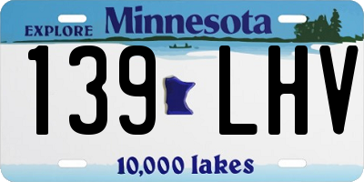 MN license plate 139LHV
