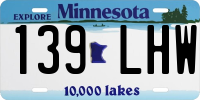 MN license plate 139LHW