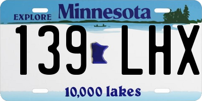 MN license plate 139LHX