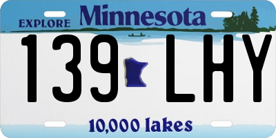 MN license plate 139LHY
