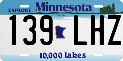 MN license plate 139LHZ