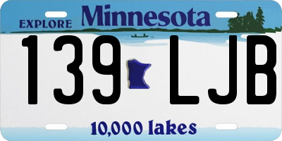 MN license plate 139LJB