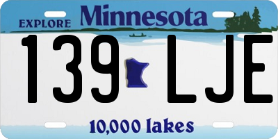 MN license plate 139LJE