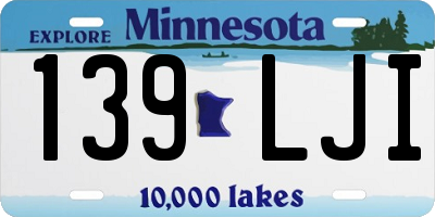MN license plate 139LJI