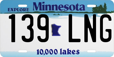 MN license plate 139LNG