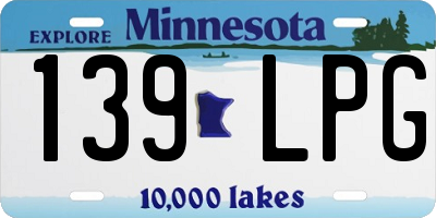 MN license plate 139LPG