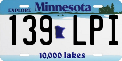 MN license plate 139LPI