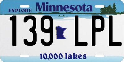 MN license plate 139LPL