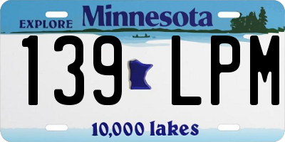 MN license plate 139LPM