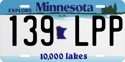 MN license plate 139LPP