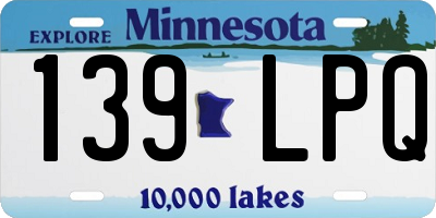 MN license plate 139LPQ
