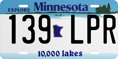 MN license plate 139LPR