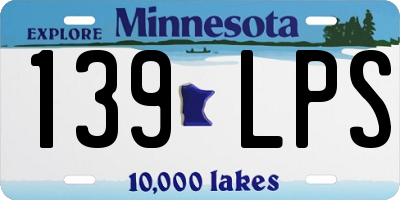 MN license plate 139LPS