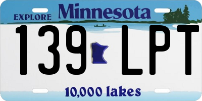 MN license plate 139LPT