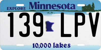 MN license plate 139LPV