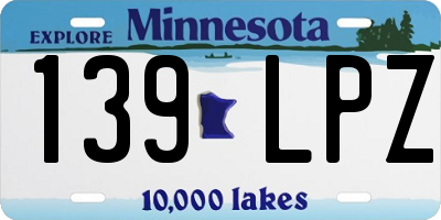 MN license plate 139LPZ