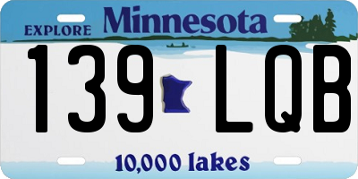 MN license plate 139LQB