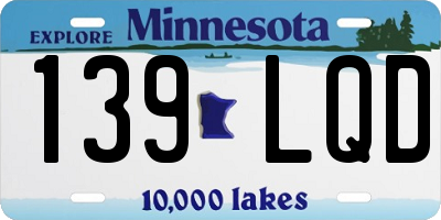 MN license plate 139LQD