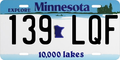 MN license plate 139LQF