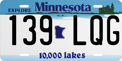 MN license plate 139LQG