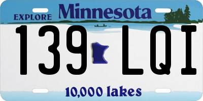 MN license plate 139LQI