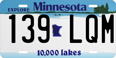 MN license plate 139LQM