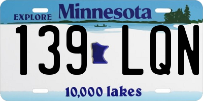 MN license plate 139LQN