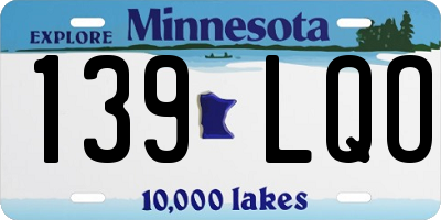 MN license plate 139LQO