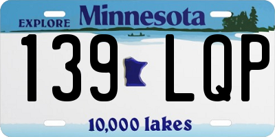 MN license plate 139LQP