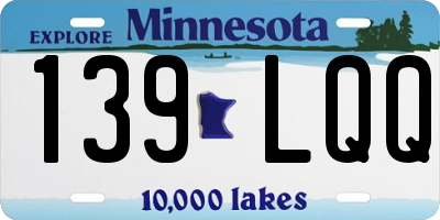 MN license plate 139LQQ