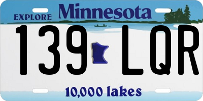 MN license plate 139LQR
