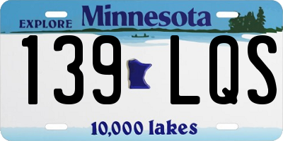 MN license plate 139LQS