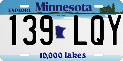 MN license plate 139LQY