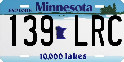 MN license plate 139LRC