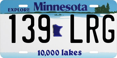 MN license plate 139LRG