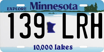 MN license plate 139LRH