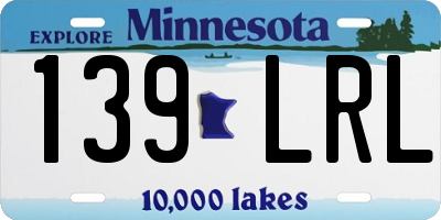 MN license plate 139LRL