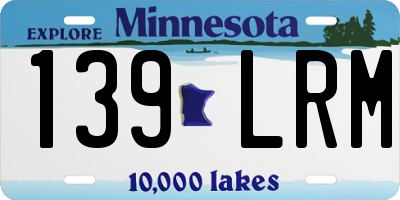 MN license plate 139LRM