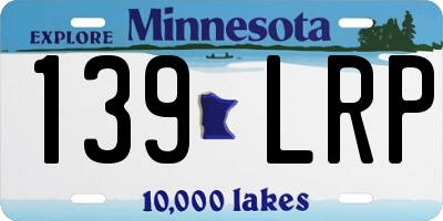 MN license plate 139LRP