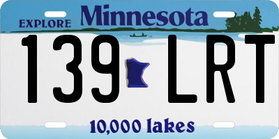 MN license plate 139LRT