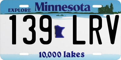 MN license plate 139LRV