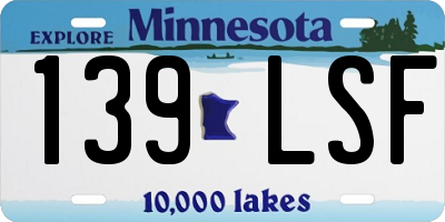 MN license plate 139LSF
