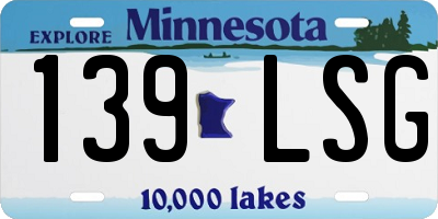 MN license plate 139LSG