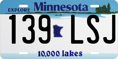 MN license plate 139LSJ