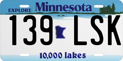 MN license plate 139LSK