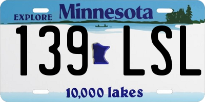 MN license plate 139LSL