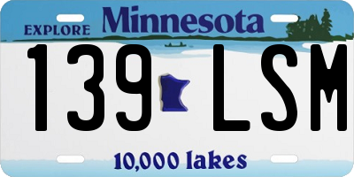 MN license plate 139LSM