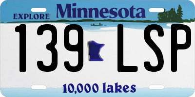 MN license plate 139LSP