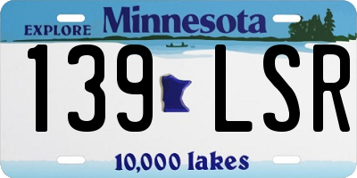 MN license plate 139LSR