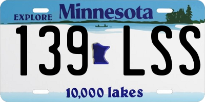 MN license plate 139LSS